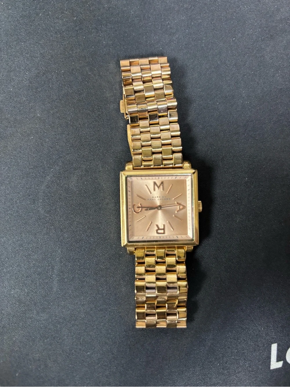 Marc by Marc Jacobs Rose Gold Truman Square Bracelet Watch
